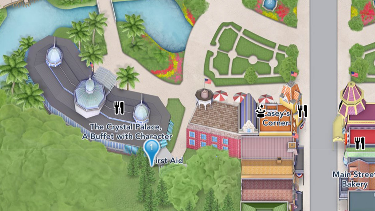Walt Disney World Magic Kingdom First Aid Location