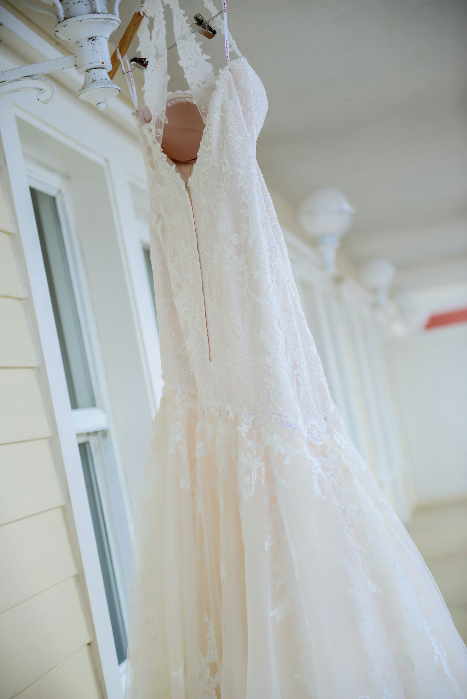 Wedding Dress on Boardwalk Grand Villa Balcony